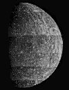 Ця фотомозаїка зроблена з окремих знімків Маринер 10, вироблених під час його зближення з планетою в 1974-му році
