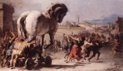 Джованні Доменіко Тьєполо «Хода троянського коня в Трою»