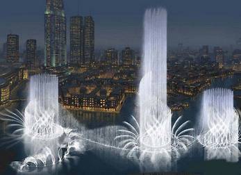 Фонтани Дубая можуть піднімати вгору до 100 тонн води одночасно