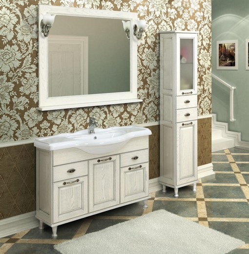 Дизайн ванної кімнати в європейському стилі з меблями від колекції «Акватон»