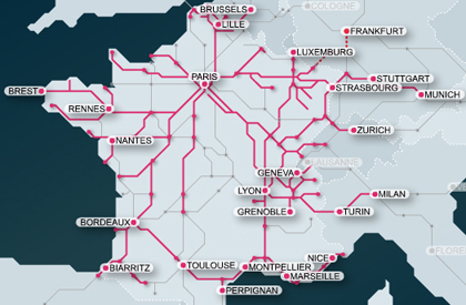 Купити квитки на поїзди TGV через Інтернет можна на їх   офіційному сайті